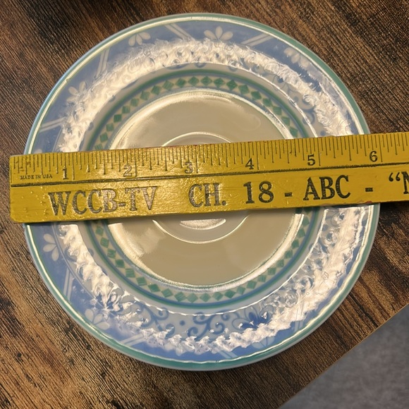 BOGO Villeroy & Boch Perugia saucer fine China Luxembourg 8 green blue - Picture 6 of 7